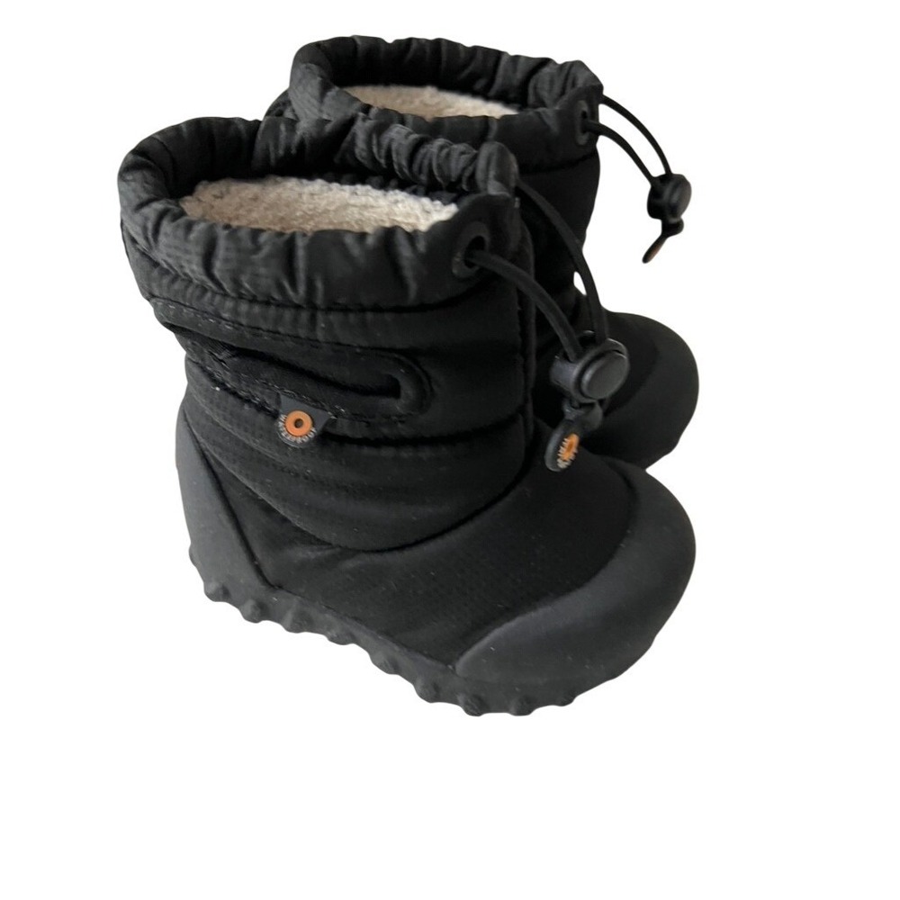 Bogs BMOC Snow Boots Infants Size 5 Black Faux Fur Lined Waterproof 72760K-001